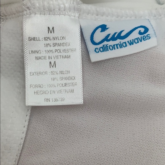 4/$25 California Waves White Lace Up One Piece NWT - Picture 5 of 6
